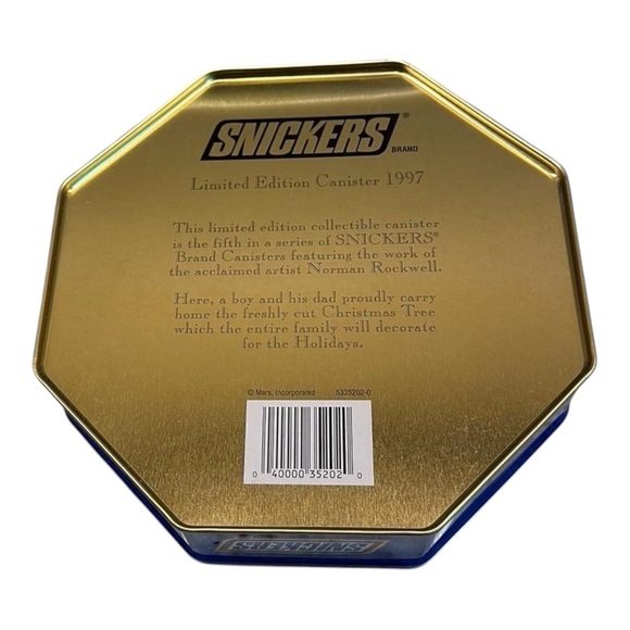 1997 Snickers Tin Canister Norman Rockwell Circa 1949 Collectible Octagon VTG - Picture 2 of 5